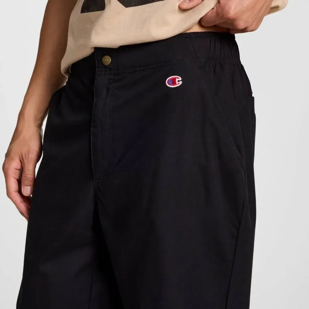 Open Box - Champion -  Men's Homeroom Cinched Woven Pants - Blac Black